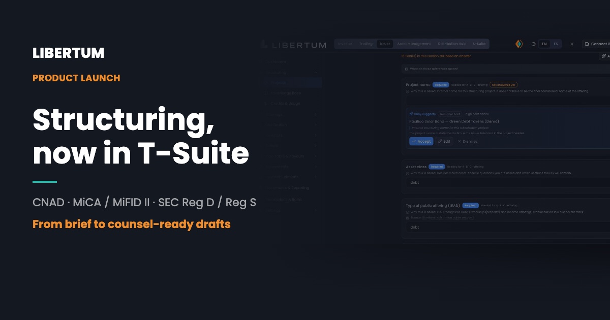 Structuring, Now in T-Suite: From Brief to Counsel-Ready Drafts